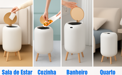 Lixeira Moderna com tampa automática e sensor de movimento