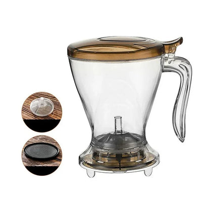 Cafeteira Pour Over de 600ml, Resistente a Frio e Calor, com filtro removível, infusor para Café e Chá.