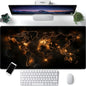 Mousepad emborrachado Grande com Mapa Mundi, antiderrapante, para PC, laptop e jogos. Ideal para mesas e notebooks