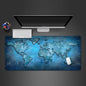 Mousepad emborrachado Grande com Mapa Mundi, antiderrapante, para PC, laptop e jogos. Ideal para mesas e notebooks