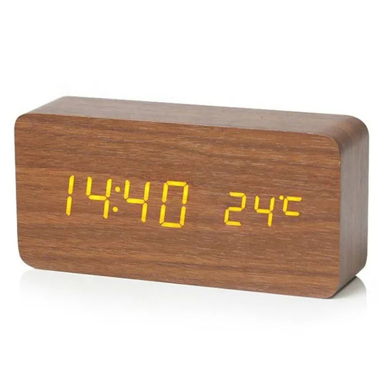 Relógio Despertador Digital LED com Temperatura