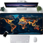 Mousepad emborrachado Grande com Mapa Mundi, antiderrapante, para PC, laptop e jogos. Ideal para mesas e notebooks