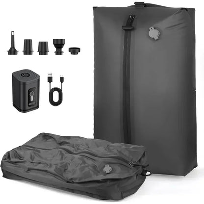 Bolsa de compressão a vácuo de 17 litros com bomba de ar, reutilizável, para viagens, armazenamento, mochila de compressão para uso externo e bagagem.