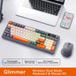 Kit de teclado e mouse sem fio M96 com tela digital, Bluetooth para jogos e conexão com vários dispositivos.