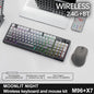 Kit de teclado e mouse sem fio M96 com tela digital, Bluetooth para jogos e conexão com vários dispositivos.