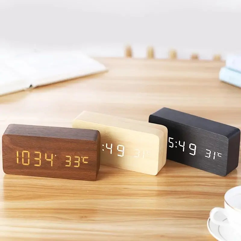 Relógio Despertador Digital LED com Temperatura
