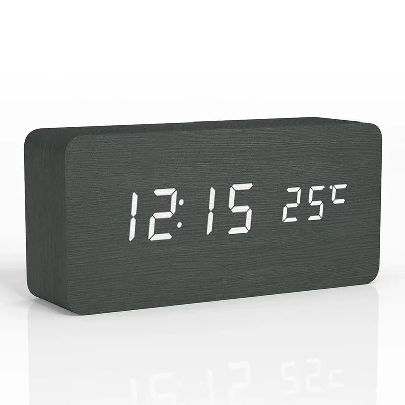 Relógio Despertador Digital LED com Temperatura
