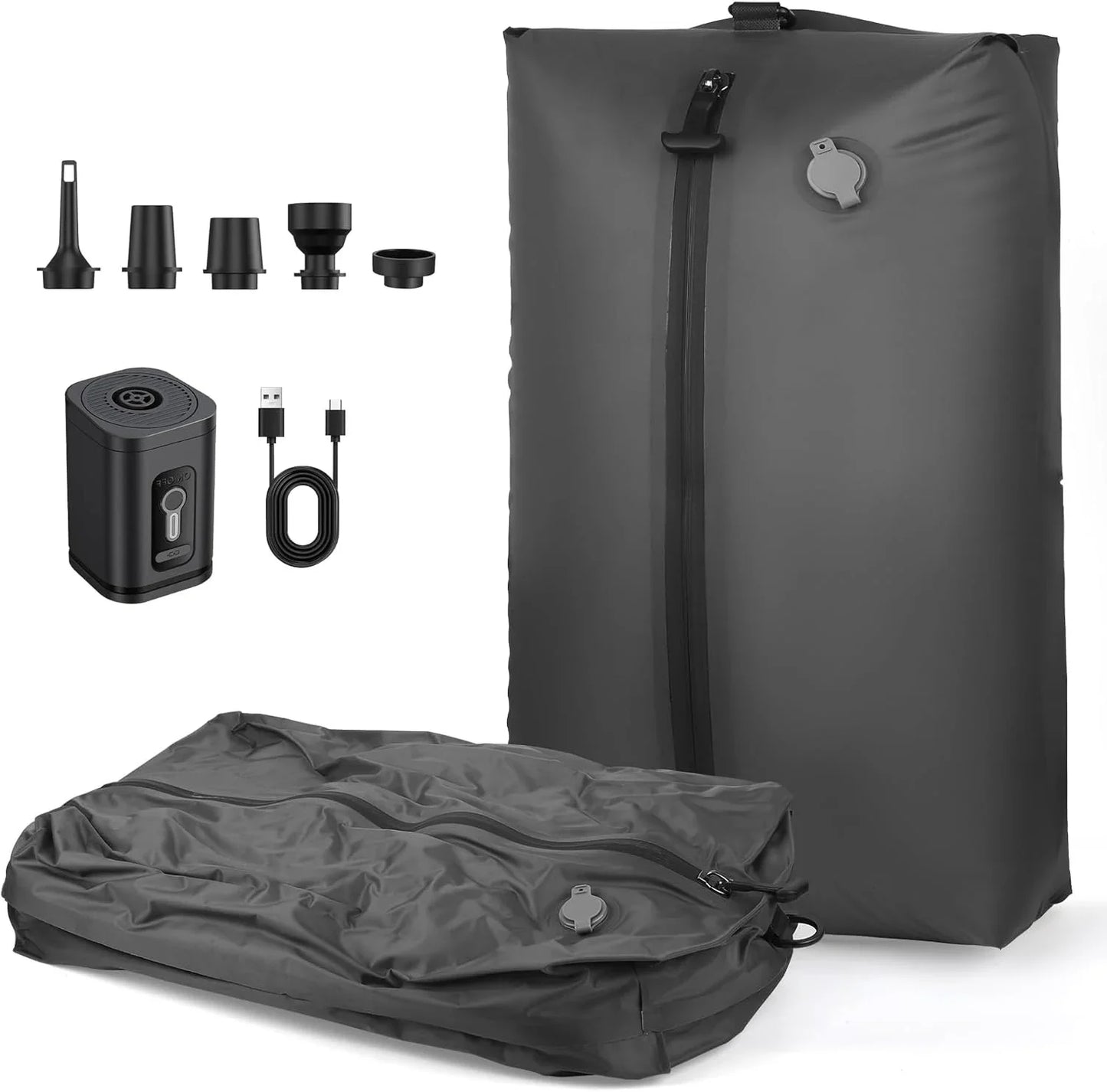 Bolsa de compressão a vácuo de 17 litros com bomba de ar, reutilizável, para viagens, armazenamento, mochila de compressão para uso externo e bagagem.