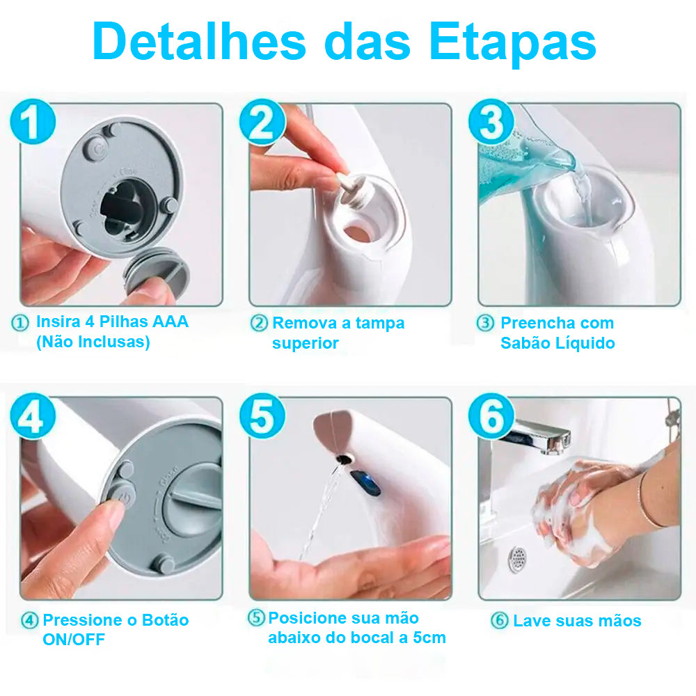 Dispenser Automático de Sabão Líquido por Aproximação